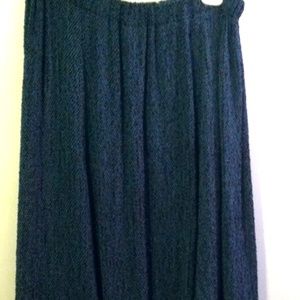 PANACHE teal+ black, handwoven skirt ,knee ,L/xL, stretch excellent